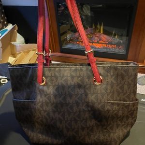 Michael Kors large leather shoulder bag